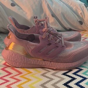 Ultraboost Adidas Women's Purple and Gold Sneakers